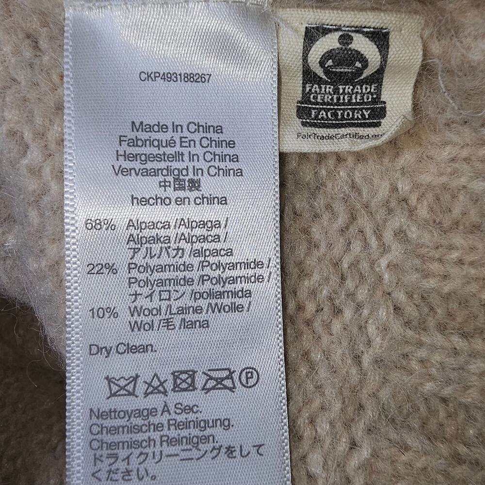 Madewell Alpaca Wool Cream Cardigan with Big Buttons Ribbed Cuffs and Hem XS - Picture 8 of 9